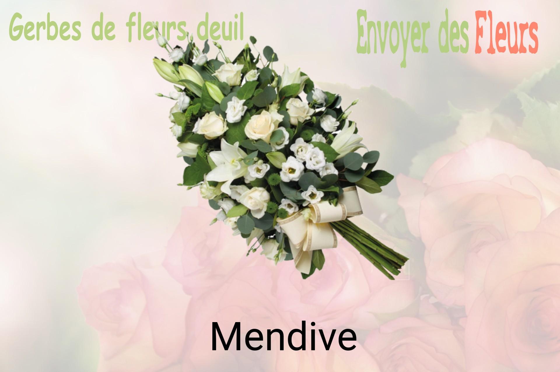 Gerbe de fleurs de deuil livrée à Mendive